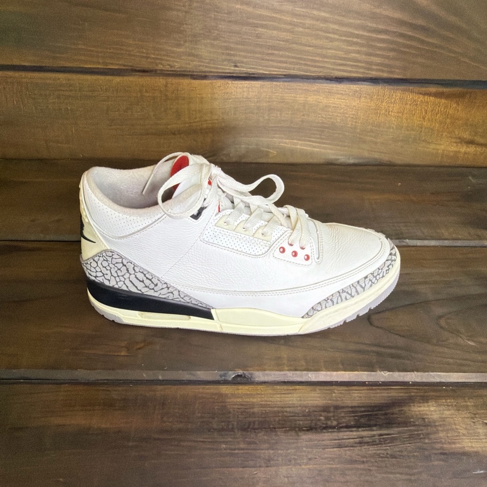 Nike Air Jordan 3 Retro White Cement Reimagined Sneakers Shoes Men Size 9.5